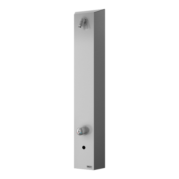 Stainless steel automatic shower panel with a mixer, 24 V DC