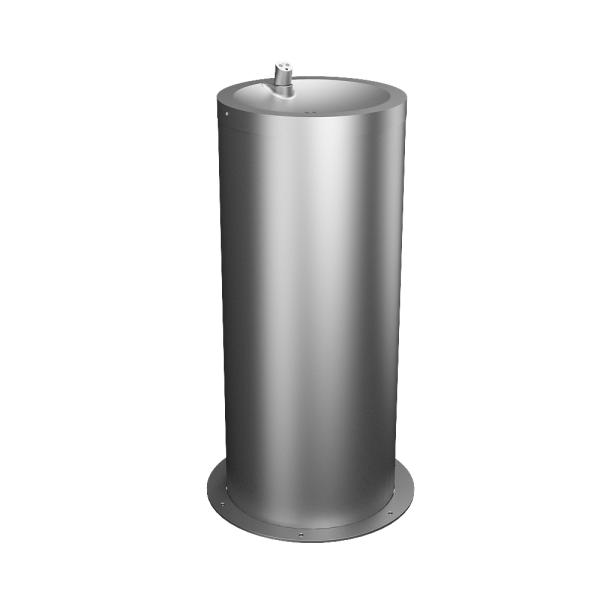 Stainless steel floor mounted automatic drinking fountain, 6 V